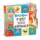 DITTY BIRD Talking Books 100 Animals | 100 Words for Vocabulary & Speech Learning | Sound Books for Toddlers 1-3 | Children's Interactive Toddler Books with Great Pictures | Sturdy Baby Sound Books
