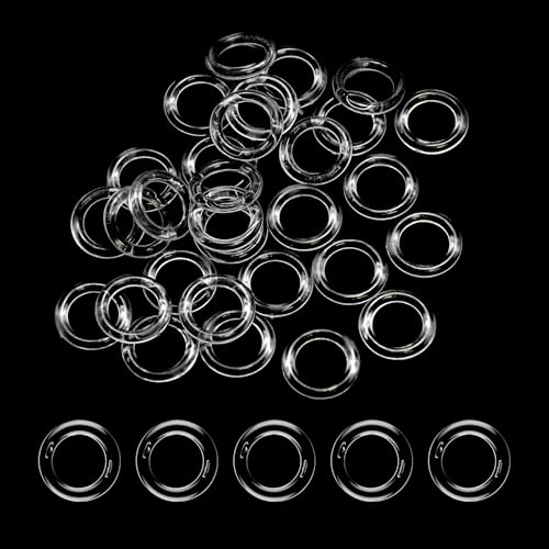 OBYJCA Vorhangringe, 30 Stück, Transparent, Kunststoff, Curtain Ring, Werkzeug