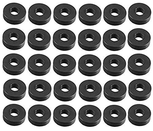 30Pcs M5 Rubber Flat Washers 13mm OD 5mm ID 4mm Thickness for Faucet Pipe Water Hose.