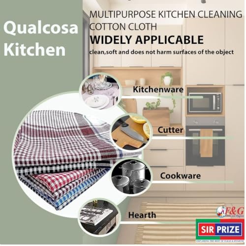 Image of Sir Prize Dusting Cloth Combo|| 2 pcs Dusting Jatakni Wooden Handle and 4 pcs Cotton Duster Cloth for Home /Shop /Office /Furniture Cleaning (Multicolor, Pack of 6)