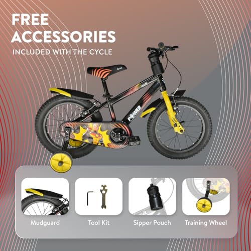 Image of CULTSPORT by Cult Power 16T Kids Cycle for 4-6 Years Unisex, Single Speed Cycle /Bicycle with Complete Accessories