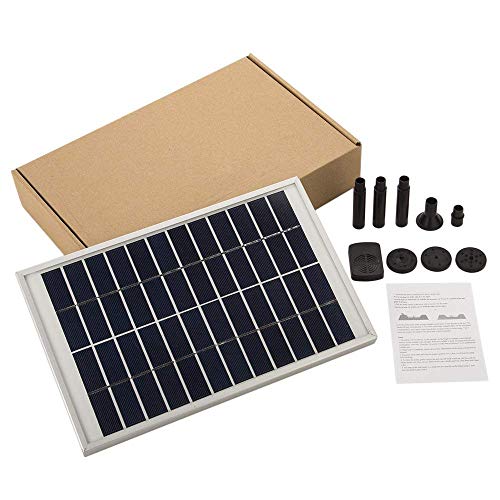 5W Solar Fountain Pump Garden Water Pump for Pond Birdbath, Maximum Flow 380L/H by JT - Thumbnail 5