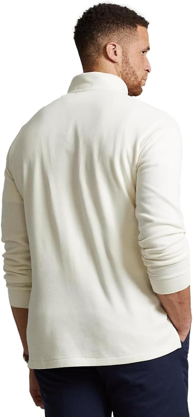 Polo RL Men's Big and Tall Half Zip Mock Sweatshirt