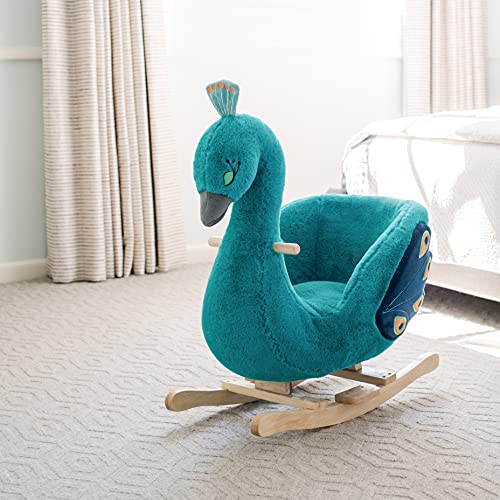 Soft Landing | Joyrides | Sit-in Character Rocker - Peacock