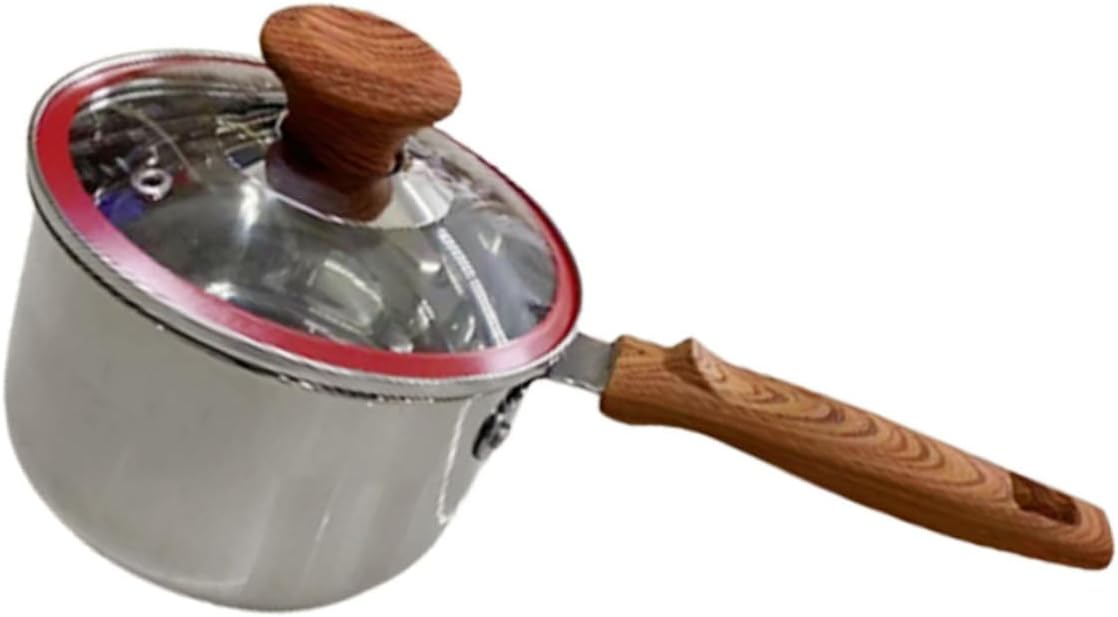 Toyvian Milk Pot Lid Saucepan Ramen Pot for Stovetop Cooking Heat Resistant Cookware