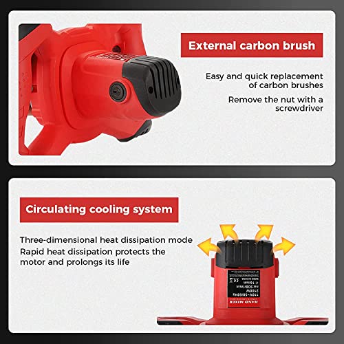 Votoer 2100W Electric Handheld Paint Cement Mortar Concrete Mixer Drilling Rig Mortar Grout Cement Mixer Stirring Tool With Rod, 6-Speed Adjustment #TOP7