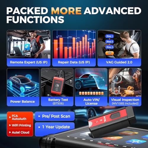 Autel Scanner MaxiSys MS906 PRO, 2026 MS906PRO Same as MS906MAX, 2.0 of MS908S MS906BT, Lite of Elite II PRO, DoIP CAN FD, 36+ Service, 3000+ Active Tests, Auto Scan 2.0, OE Bidirectional Diagnostic - Image 8