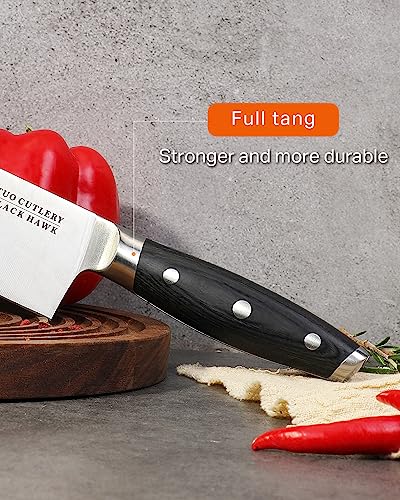 Tuo Chef Knife -Professional Kitchen Chefs Knife Cooking Knife Gyuto Knives 10 Inch,Razor Sharp German Hc Steel Japanese Chef Knife With Ergonomic Pakkawood Handle - Black Hawk Series In Gift Box #TOP2