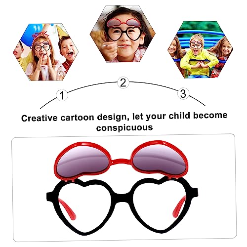 Boys and Girls Light Blocking Glasses Heart Sunglasses for Boy Girl Lightweight Years Old3