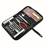 Mautopily 46-TLG. Reifenreparaturset – Profi Flickzeug mit Werkzeugen & Stecker, Universal Pannenset für Auto, Motorrad, SUV, LKW, Traktor & Anhänger mit Tragetasche