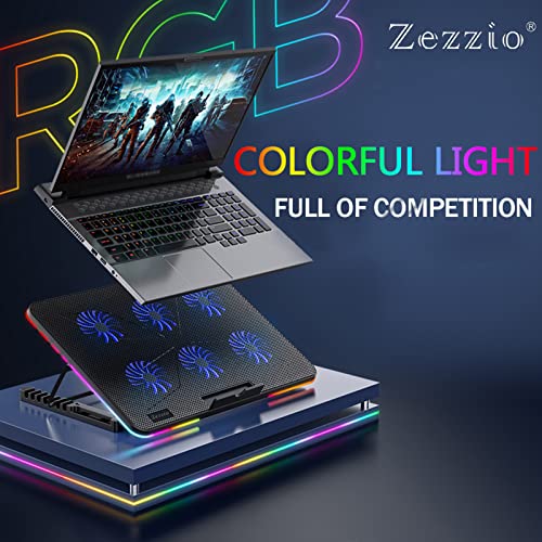 Zezzio-RGB-Laptop-Cooling-pad-with-Phone-Stand-for-12-17in-Notebook-Computer-PC-RGB-Pad-with-Stand