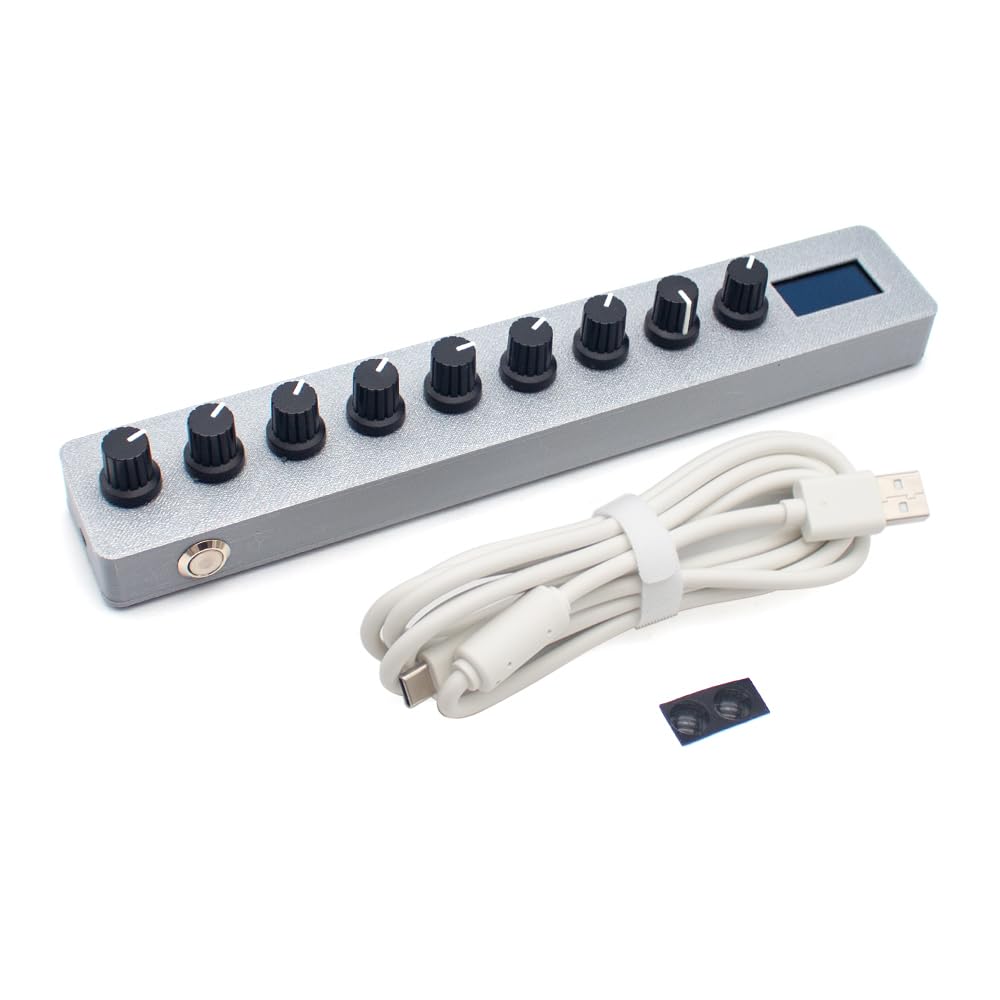 Toplionace Controlador Midi EM-K9 Knob: Pantalla Digital, Mapeo de Host, Control de Sintetizador.