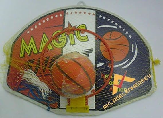 Mini Basket Ball Attached to the Door and Wall Patterned Educational Toy Basketball Crucible and Ball with Gift