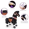 PonyCycle Mechanical Ride On Pony Hobby Horse Toy with Wheels Classic Model U Plush Walking Animal Rideable Horse for Older Big Kids Ages 7 to adults Indoor Outdoor Riding Horse Toy Black Ux526 #2