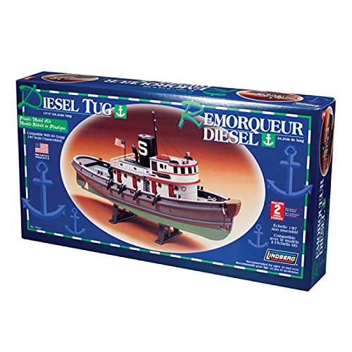 AMT Lindberg 1:87 Scale Diesel Tug Boat Model Kit