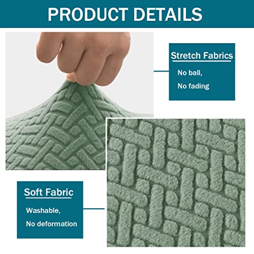 Housses de chaise Parson jacquard extensible protection kaki