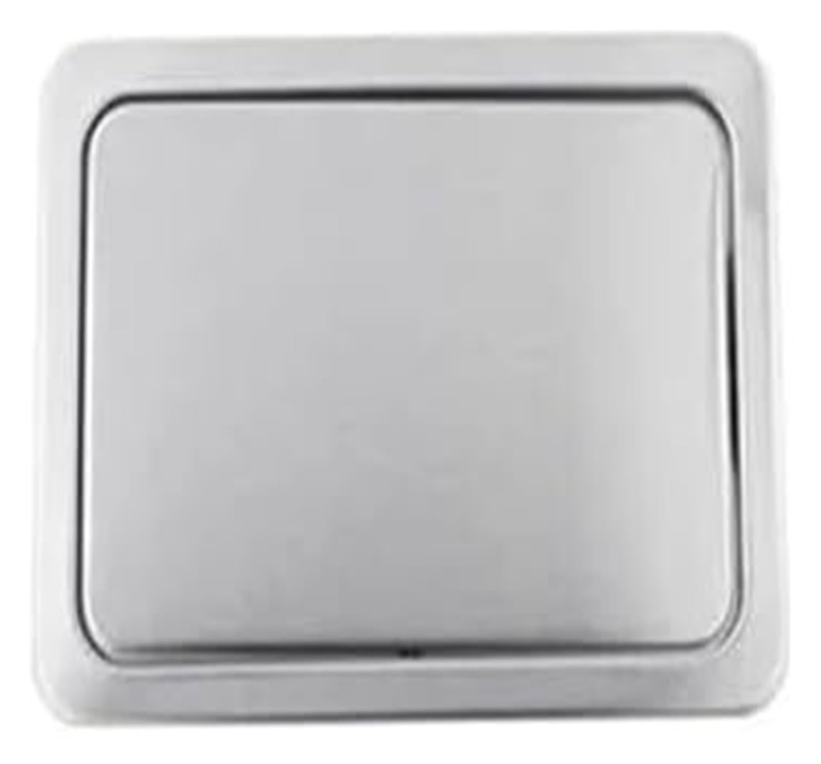 IUokLU Built in Countertop Trash Can,Flap Lid Bin,Built-In Dustbin Stainless Steel Recessed Built-In Balance Swing Cover Bin Garbage