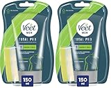 Veet for Men Crema Depilatoria Corporal para Usar Bajo la Ducha para Hombre, Piel Normal, 150 ml (Paquete de 2)