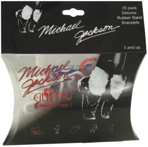 Glitter Michael Jackson Silly Bands 20ct Rubber Bandz Collection Pack 1
