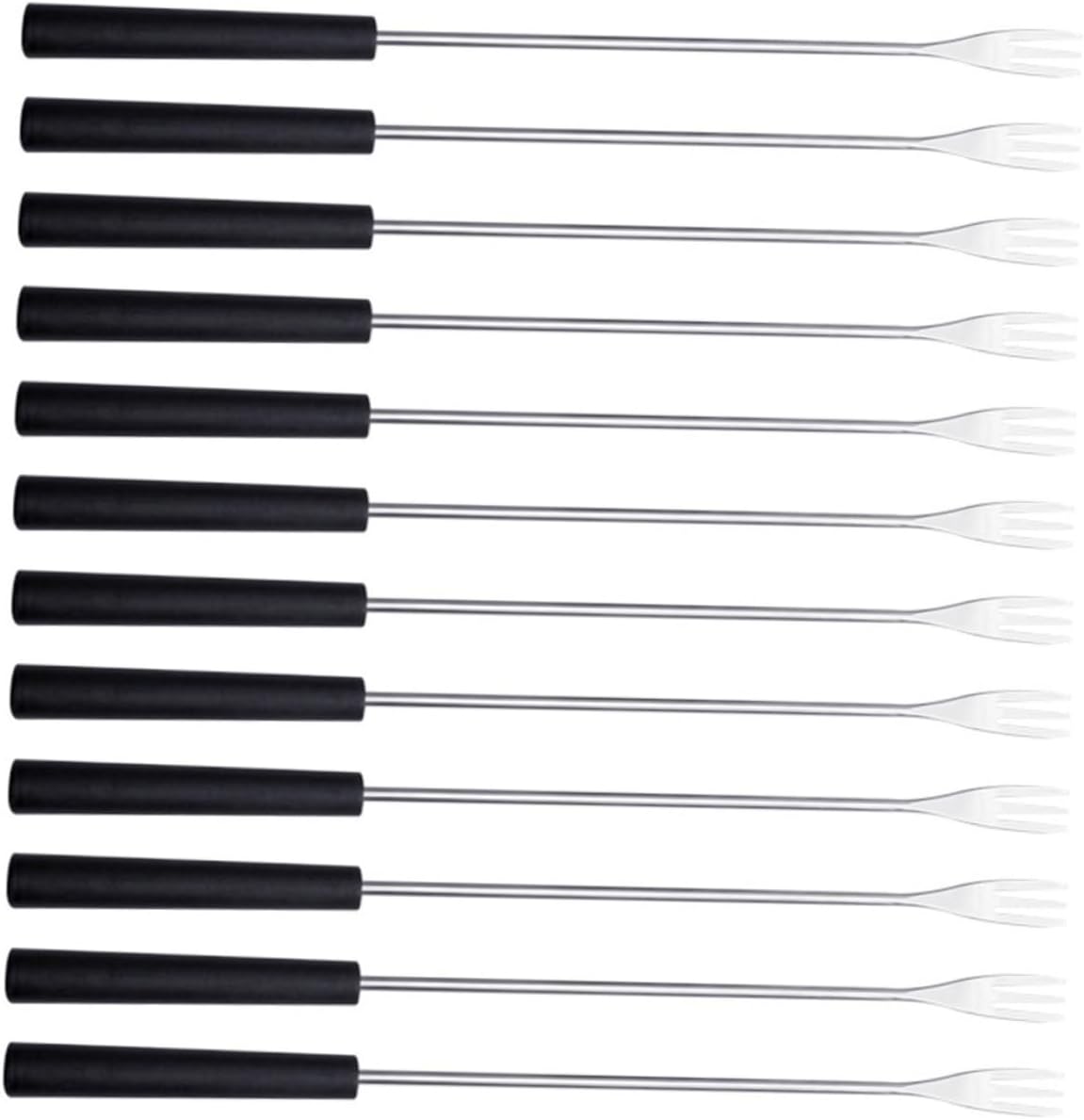 BESTOYARD 60 Pcs Chocolate Fondue Fork Dessert Fork Pp Stainless Steel