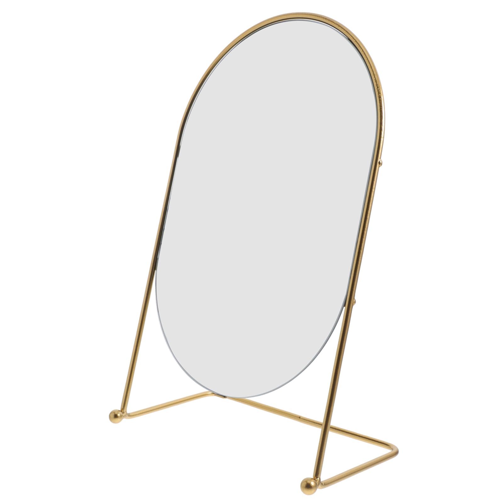 Ipetboom Table Desk Vanity Makeup Mirror 13 Inch Portable Mirror with Stand Tavel Make Up Mirror for Bathroom Shower Shaving Bedroom Golden