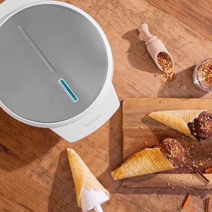 Cecotec Waffeleisen Fun Gofrestone Rolls. 1000 W, Antihaftbeschichtung, Edelstahl-Finish, Ideal für die Zubereitung von Eiswaffeln und Waffelröllchen – Bild 7