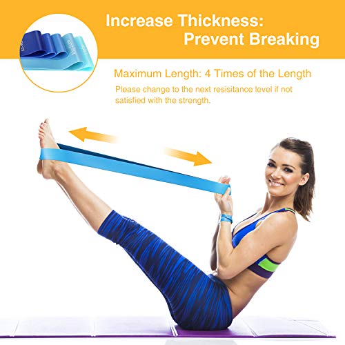 WOTEK Resistance Loop Bands Set with Widen and Thicken, Exercise Bands for Working Out, Physical Therapy, Home Fitness, Strength Workout Bands for Legs and Butt.