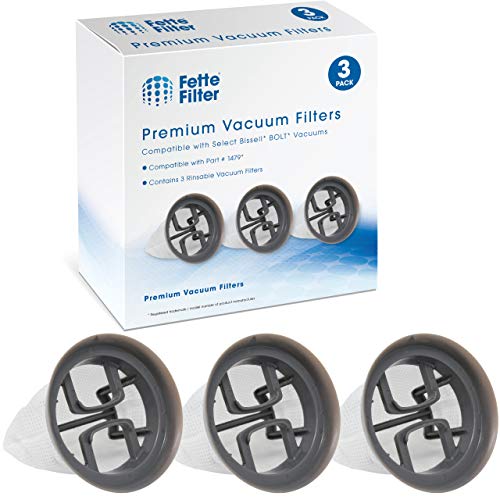 Fette Filter Hand Vacuum Filter Compatible with Bissell Bolt Stick. Compare to Part # 1479 (Pack of 3)