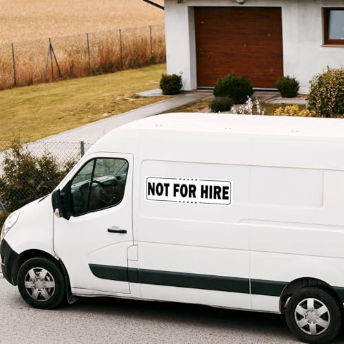 Image of Not for Hire Magnet for Cars, Heavy Duty Not for Hire Magnetic Sign, Reflective Farm Drivers Use Truck Tractor Trailer Magnet, 11.8 Inch x 3.9 Inch (Black-not for hire)