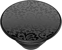 Vista 4 de PopSockets Agarre para teléfono con soporte expandible, agarre adhesivo - Lace Noir