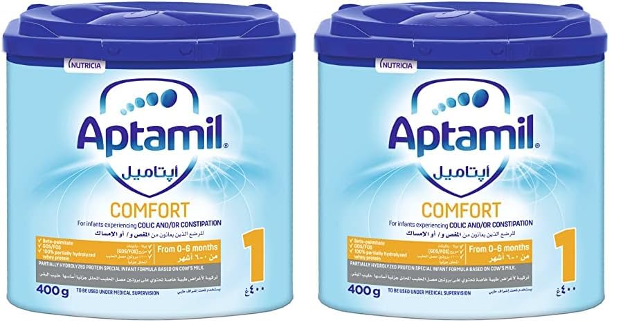 AptamilComfort 1 Infant Milk Formula for Colic & Constipation from 0-6 months, 400g (Pack of 2)