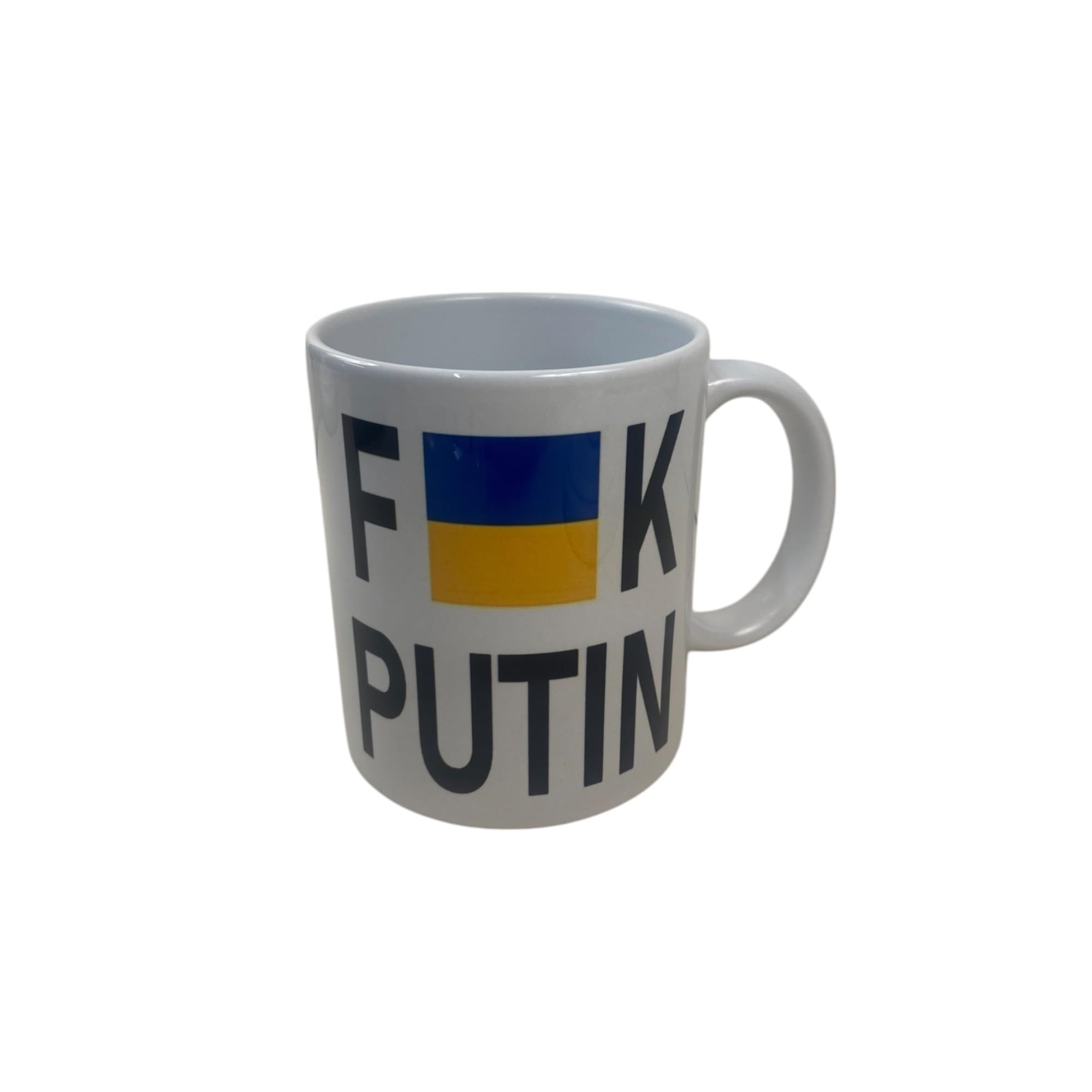 FK Putin with Ukraine Flag 11oz Ceramic Mug