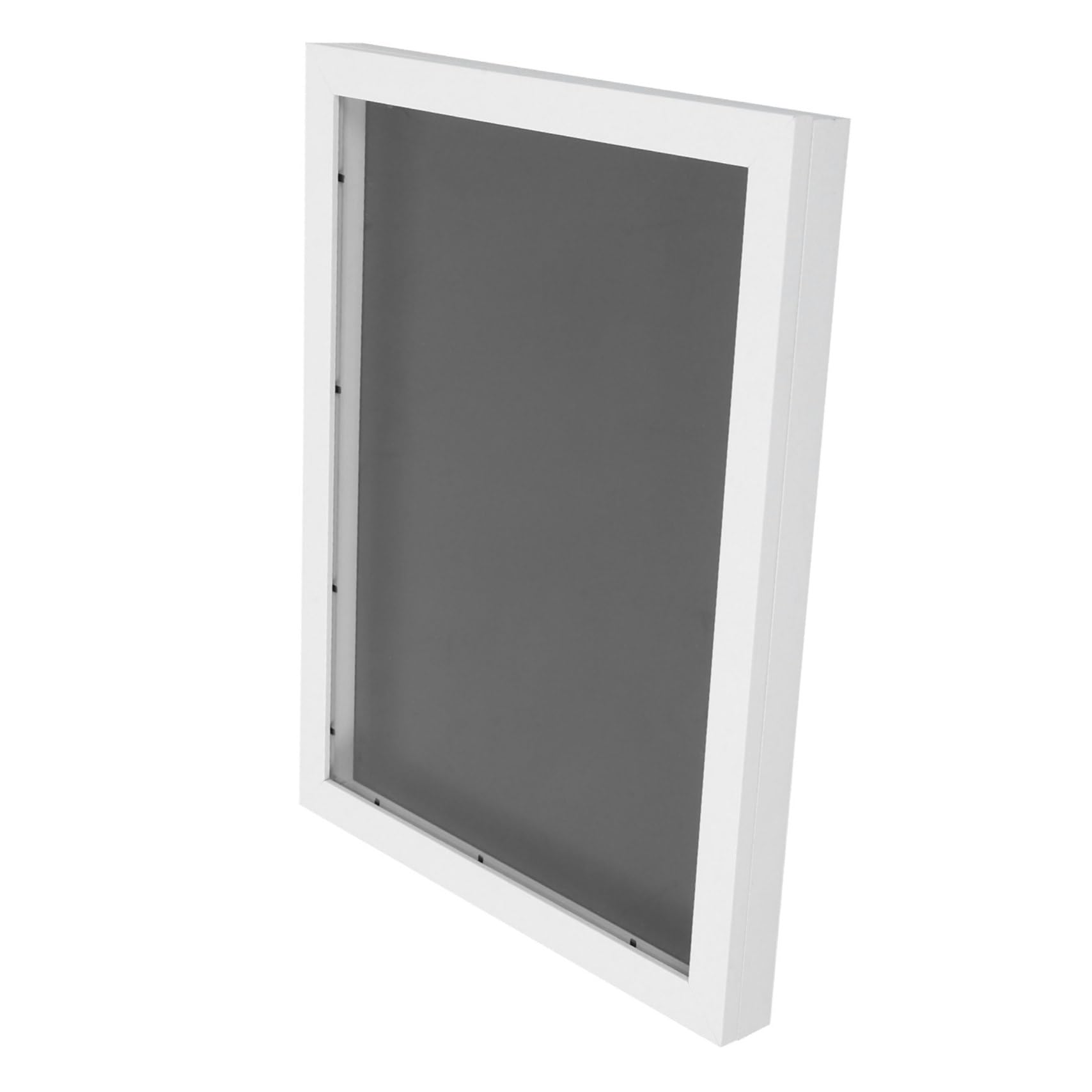 Marco de Madera Rectangular white para Camiseta de Fútbol Diseño Elegante, Caja de Sombra Bisagras para Exhibir Recuerdos Deportivos en Oficina o Hogar
