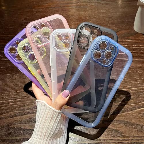 Coque silicone transparente iPhone XR bleu antichoc