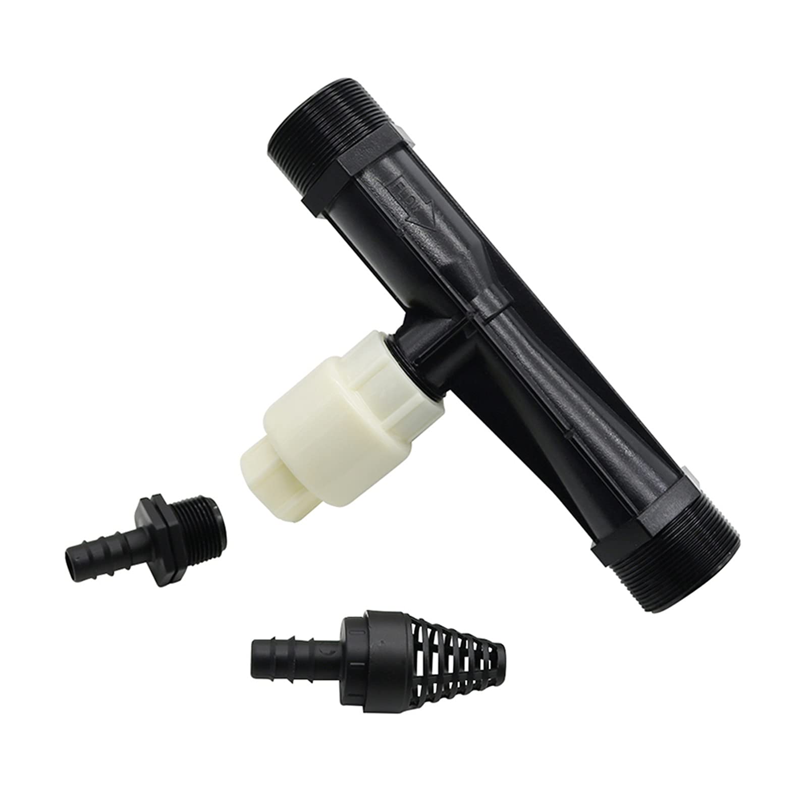 Aspersor para césped, Inyector de fertilizante POM Venturi | Riego de césped for jardín y patio de 2 pulgadas: inyector de fertilizante Venturi