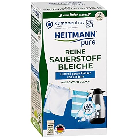 HEITMANN pure Reine Sauerstoffbleiche: Ökologisches Bleichmittel, hohe Waschkraft gegen Flecken & Schmutz, 1x 350g Cover