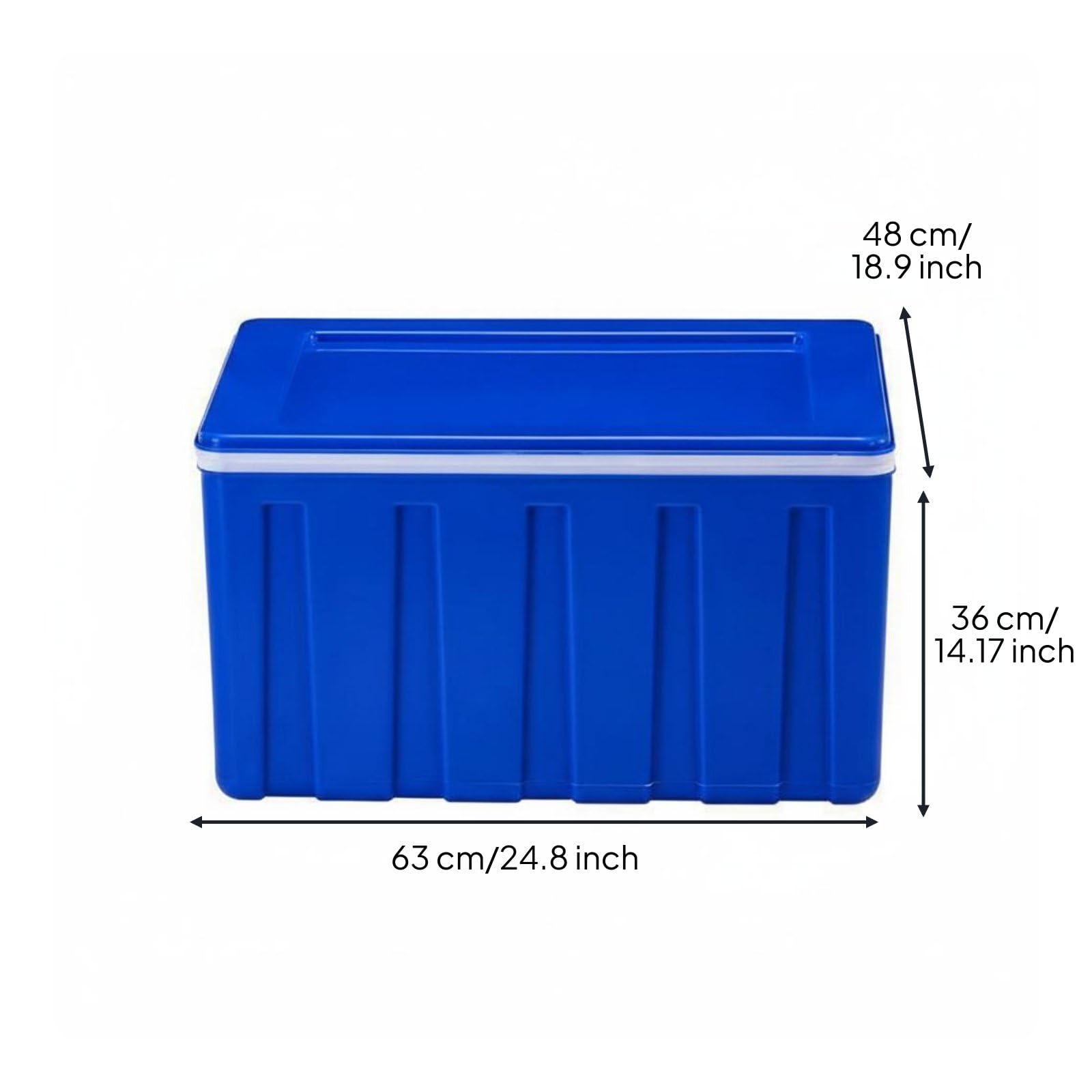 Contenitore Termico Isolato per Trasporto Alimenti Contenitore Grande Resistente Agli Odori Ottimale per Stallaggio, Blu, Modello Classico Con Coperchio Separato