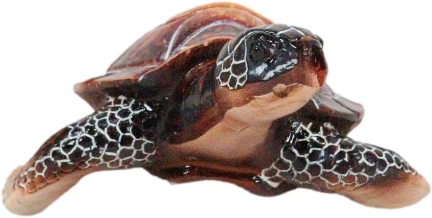 Miniatura 4 de Ebros Gift Figura decorativa de tortuga marina gigante de 5.75 pulgadas de largo, tortugas reptiles, decoración para el hogar y la oficina