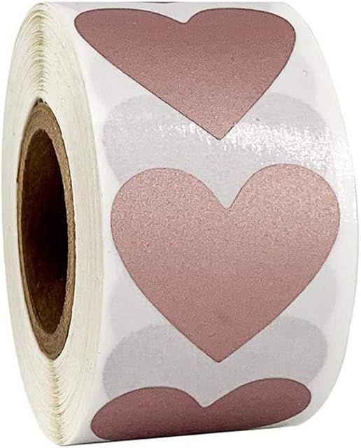 HBWHY 300Pcs Scratch Off Stickers Heart Shape Labels Dialog Shaped Stickers Scratch Card Stickers for Crafts Gift Bags Envelope Cards Gift Boxs Wedding Party,Rose Gold