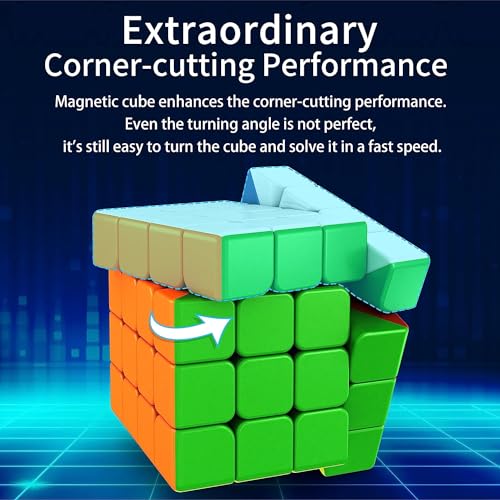 Image of HAWKISTER Kid Moyu Rs4M Magnetic 4X4X4 Speed Cube (96 Magnets Supporting) Adjustable Elasticity For Smooth Turning Dual Anti-Stick Design Stickerless Master Cube Puzzle