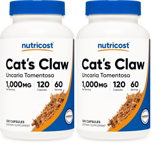 Nutricost Nutricost Cat's Claw 1000mg, 120 Capsules, 60 Servings, Gluten-Free (Pack of 2) sold by Nutricost - Amazon Seller - US