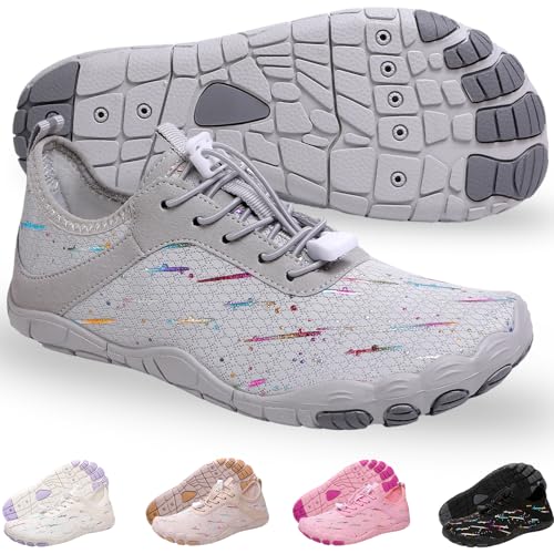 Image of Hike Barefoot Shoes for Womens Men Footwear,Pro Healthy&Non-Slip Water Shoe for Women Men, Wide Toe Running Shoes Boots Sneakers Unisex Designed for Walking,Running&Swimming Yoga, and Water Sports