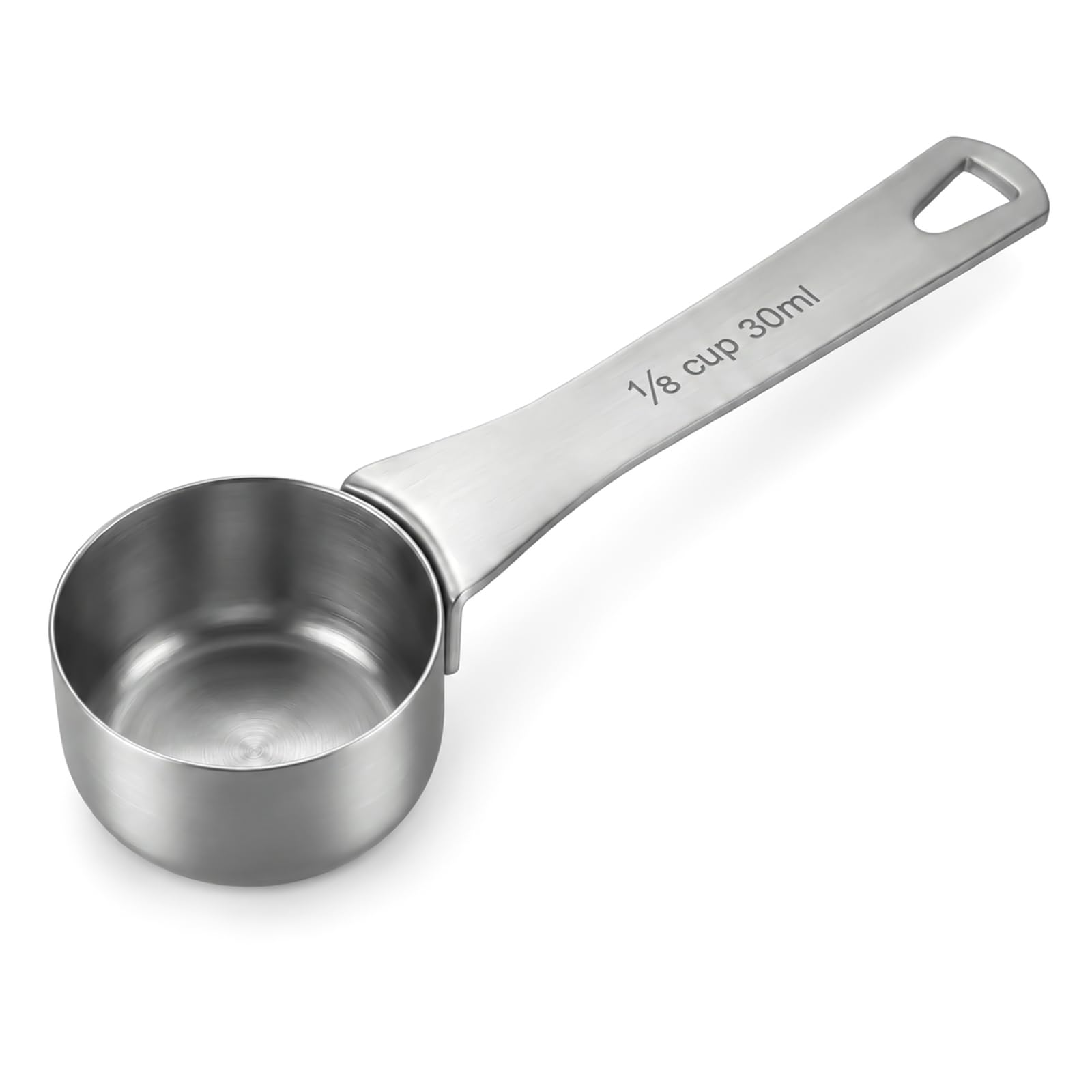 1/8 Cup 30ml Single Measuring Spoon, Stainless Steel Measuring Spoon Multi-Purpose Coffee Scoop Reusable 2 Tablespoon with Long Handle for Coffee, Tea, Sugar & Baking Home Restaurant