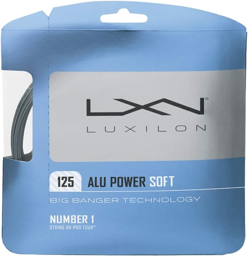 Luxilon Big Banger ALU Power Soft 16 Gauge - 125 Polyester (Poly) Tennis Racquet String 2-Pack (2 Sets Per Order)
