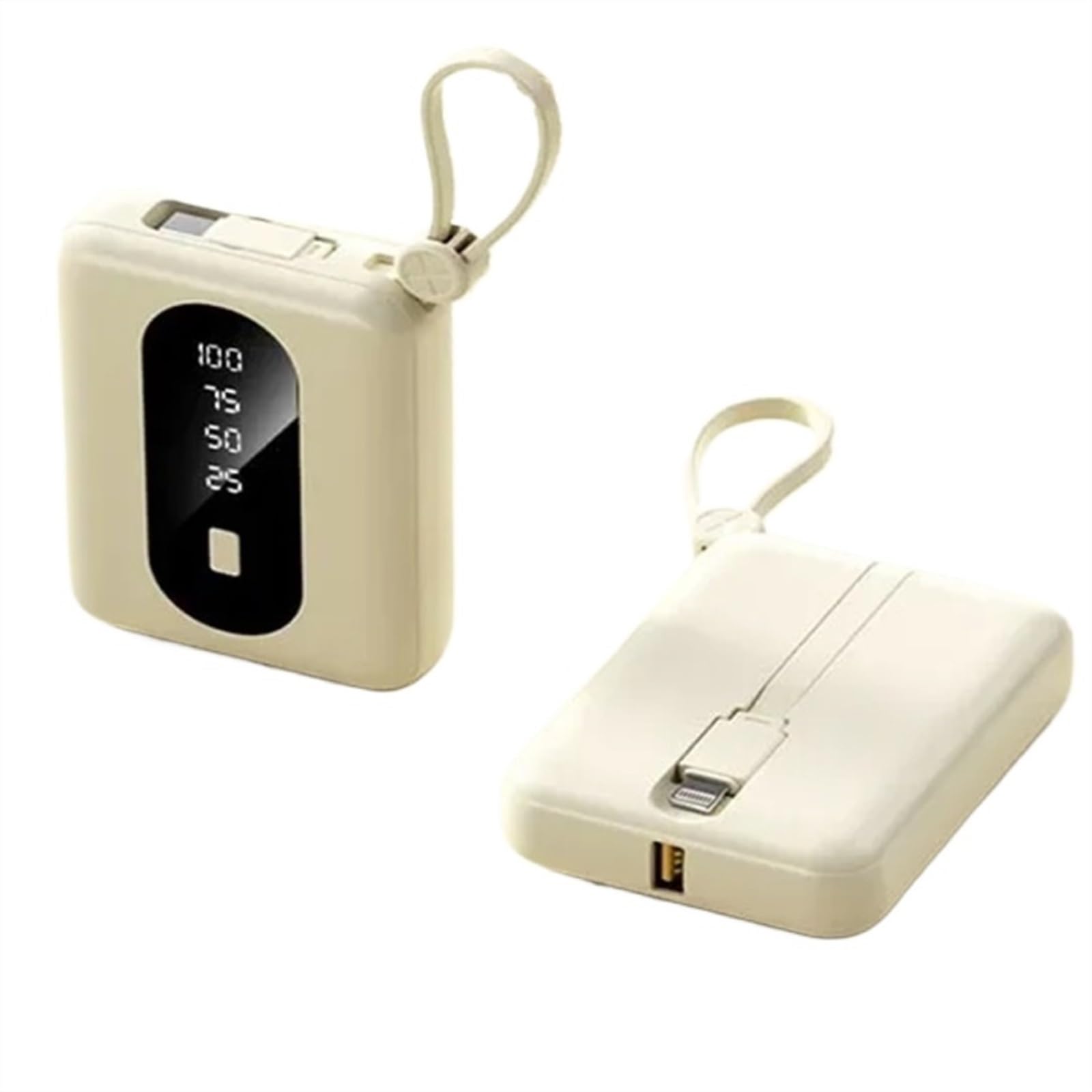 Powerbank O Dużej Pojemności 72W 20000Mah Przenośny Wbudowany Zasilacz Kablowy Szybka Bateria Mobilna Kompatybilny Z IPhonem Kompatybilny Z Samsungiem Kompatybilny Z Xiaomi (Color : Yellow, Size : 1