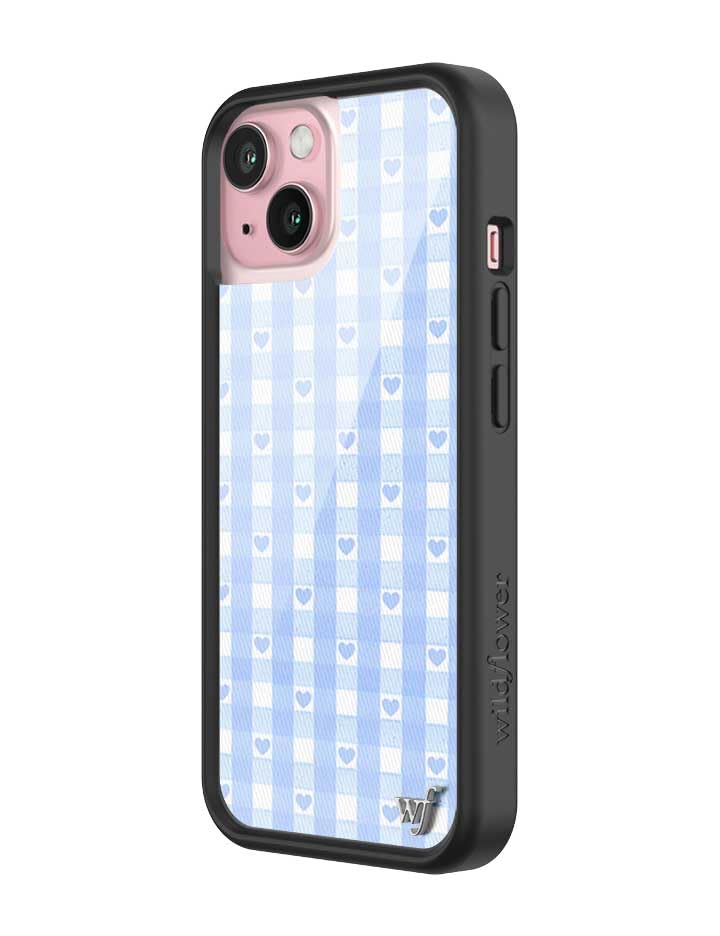 Image of Wildflower Cases - iPhone 16 Compatible - Blue Gingham Hearts