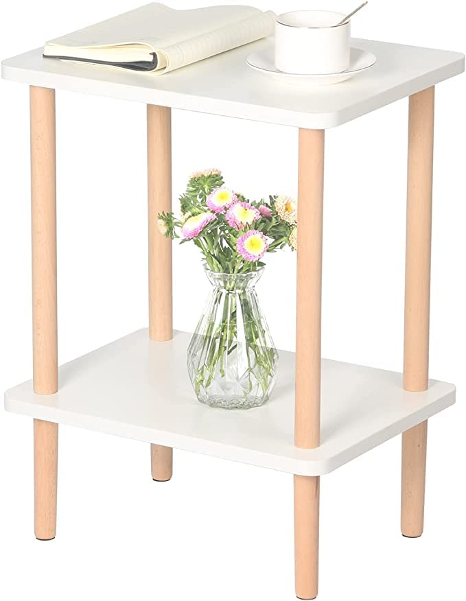 OXMIC Wooden Off White Console Table for Living/Hallway Room Bedside