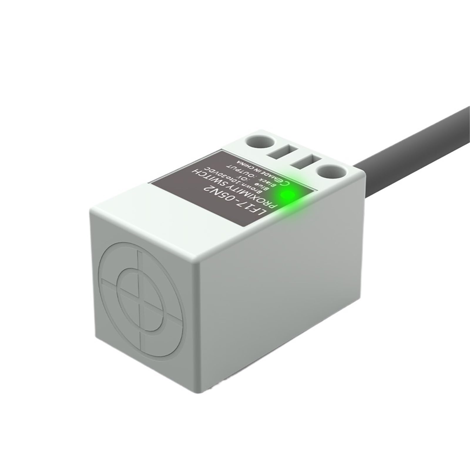 TL-Q5MC1 Kwadratowy czujnik zbliżeniowy NPN PNP 10-30VDC 3-przewodowy IP67 odległość wykrywania 5 mm metalowy przełącznik indukcyjny z kablem 2 m (5 mm DC 3-przewodowy NPN NO)
