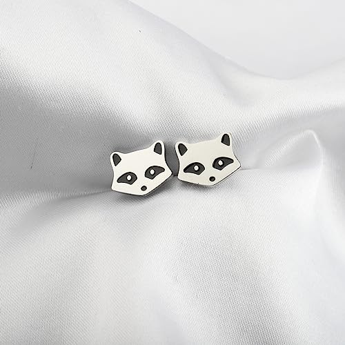 MAOFAED Raccoon Gift - Stud Earring for Her, Animal Jewelry 6