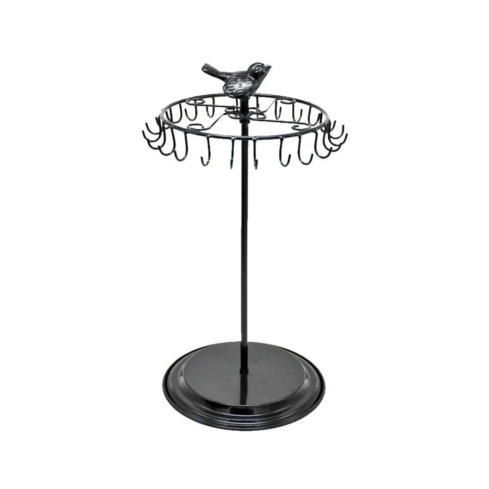 Kp6xLf3gT Jewellery Display Holder Rotating Jewelry Stand Necklace Earring Holder(Black)